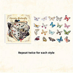 40pcs Butterfly Waterproof Stickers Scrapbooking Label Diary Cup Phone