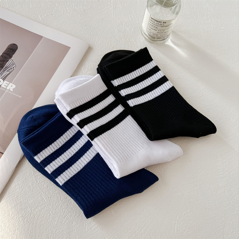 Men's Crew Socks for Cycling Running Basketball Fitness