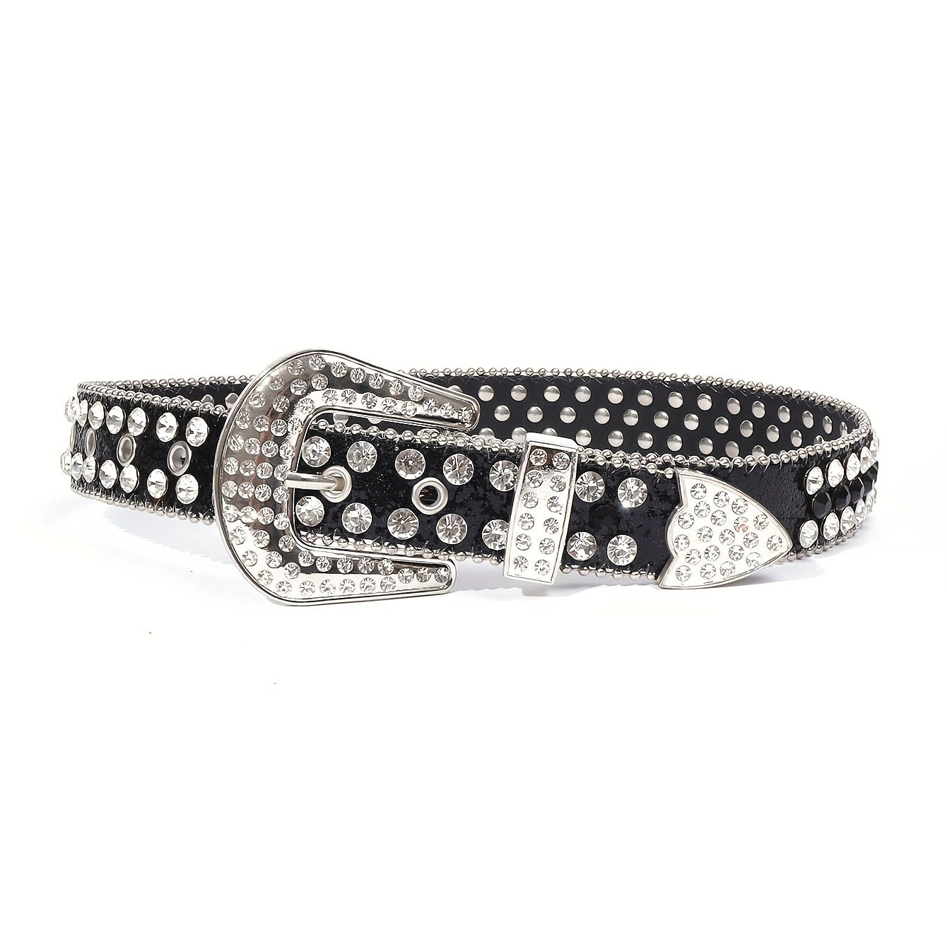 Kids Rhinestone Western Leather Belt - Cowgirl Cowboy