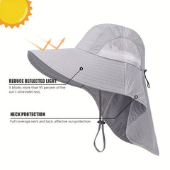 Mesh Boonie Hat with Neck Flap for Outdoor Activities