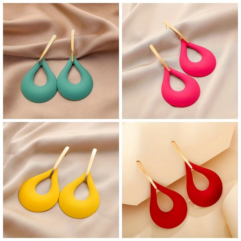 Boho Teardrop Dangle Earrings 18K Plated Jewelry Gift