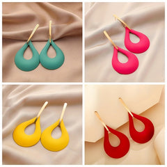 Boho Teardrop Dangle Earrings 18K Plated Jewelry Gift