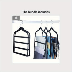 3pcs Pants Clothes Hanger Space Saving Non Slip Pants Rack Hanger