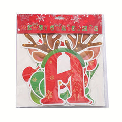 Christmas Flag Hanging Decorations Holiday Banners Party Decorations