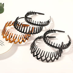 Non Slip Brown Toothed Headband Hair Comb Hairband