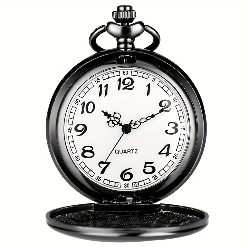 To My Son Quartz Pocket Watch With Thick Chain