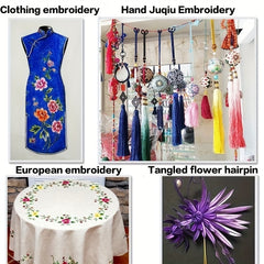 50pcs Luminous Viscose Embroidery Silk Thread 3 Strands For Cross Stitch Tassels