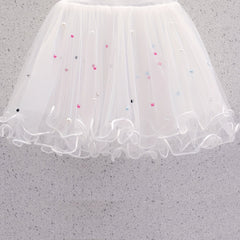 Girls Solid Tutu Skirt for Dance Performance Party