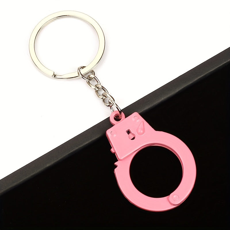4 Pcs Mini Handcuffs Metal Keychain Novelty Keyring Alloy Keychain Gift