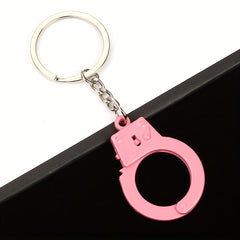 4 Pcs Mini Handcuffs Metal Keychain Novelty Keyring Alloy Keychain Gift