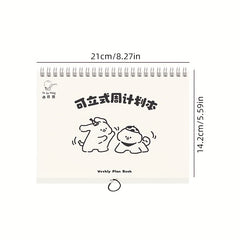 Cute Puppy Weekly Planner - A5 Vertical Layout