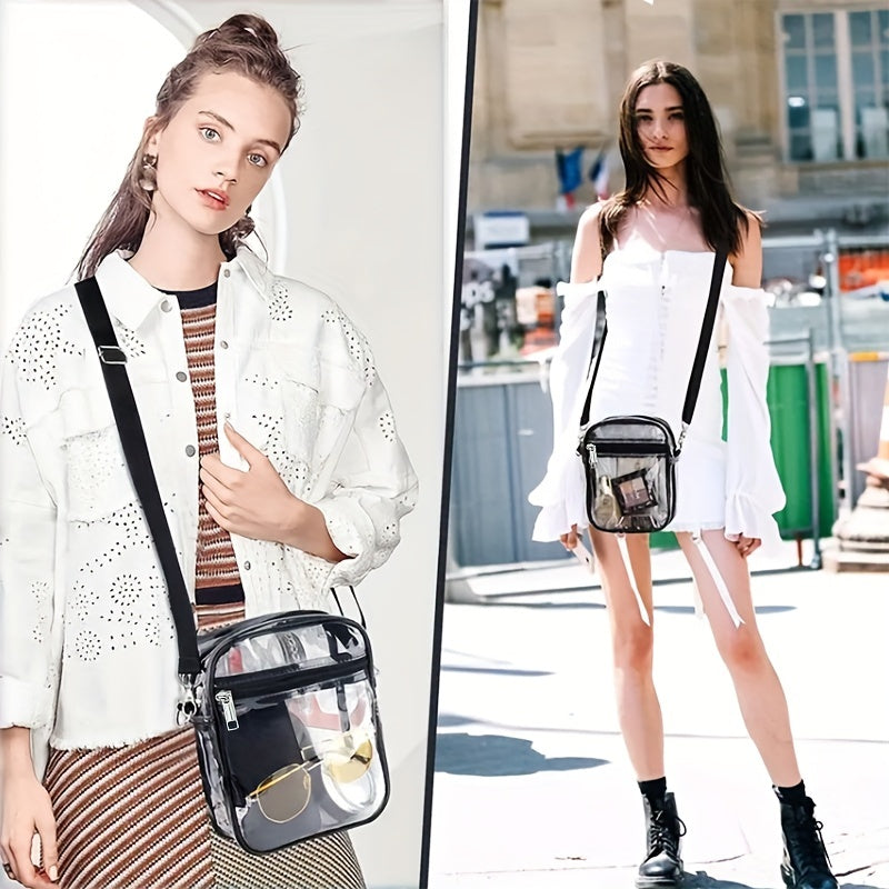 Clear Crossbody Bag Stadium Approved PVC Bag One Shoulder Bag