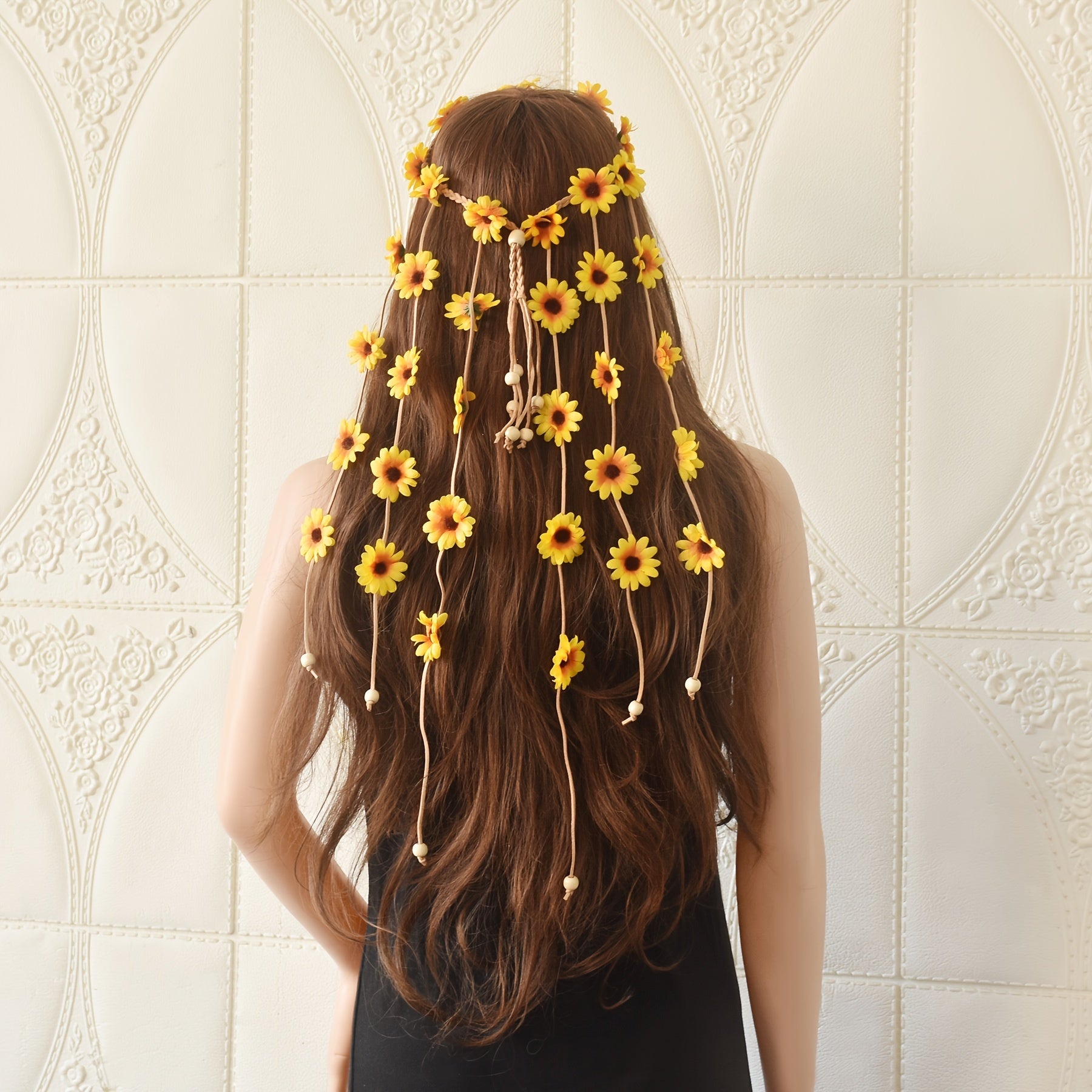 Boho Daisy Hair Rope Hippie Style Headband Women