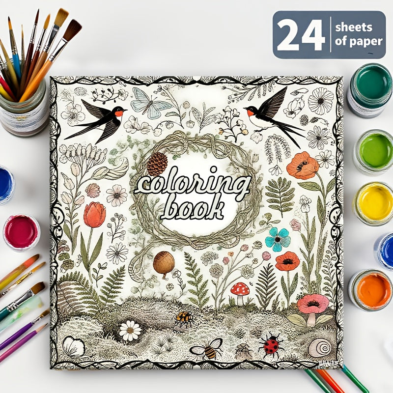 Adult Coloring Book Patterns and Quotes Thickened Designs