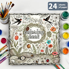 Adult Coloring Book Patterns and Quotes Thickened Designs