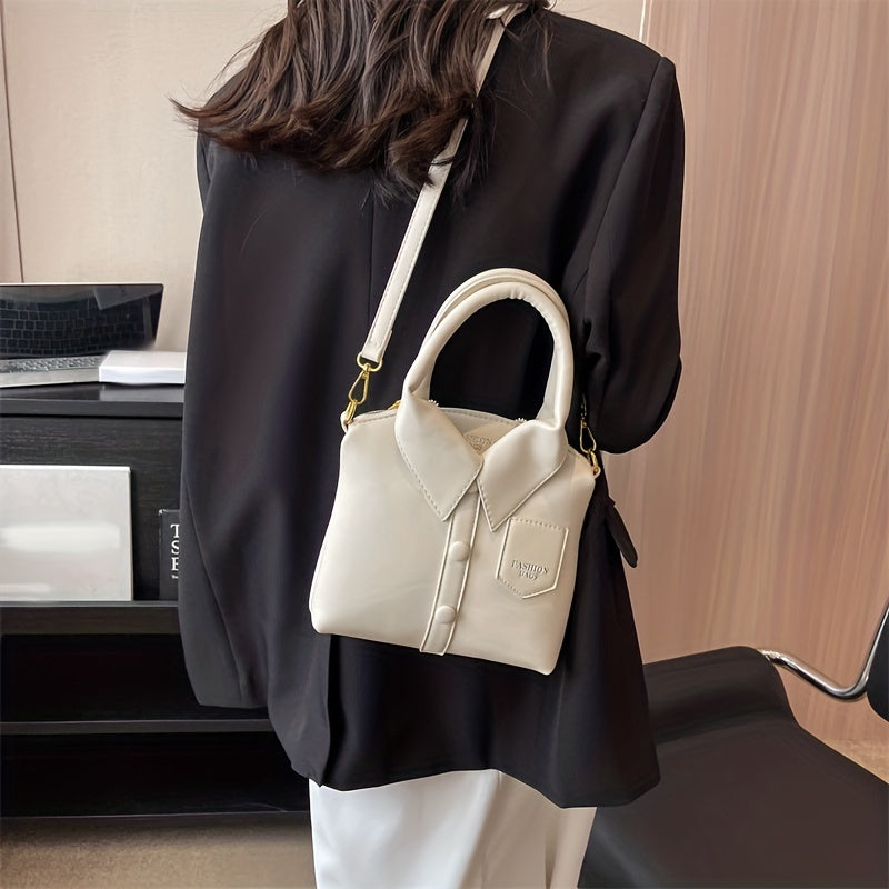 Unique Shirt Crossbody Bag All Match Bag With Detachable Strap Satchel Bag