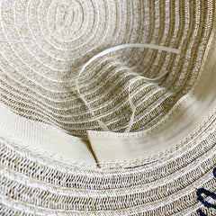 Sun Embroidery Straw Hat Ribbon Bowknot Drawstring Adjustable