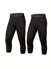 2 Pack Quick Drying Compression Leggings for Sports & Yoga