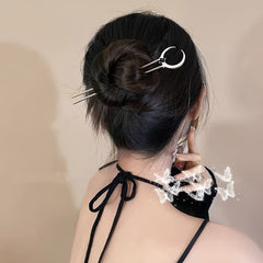 Crescent Moon Decor Hair Pin - Hair Bun Holder
