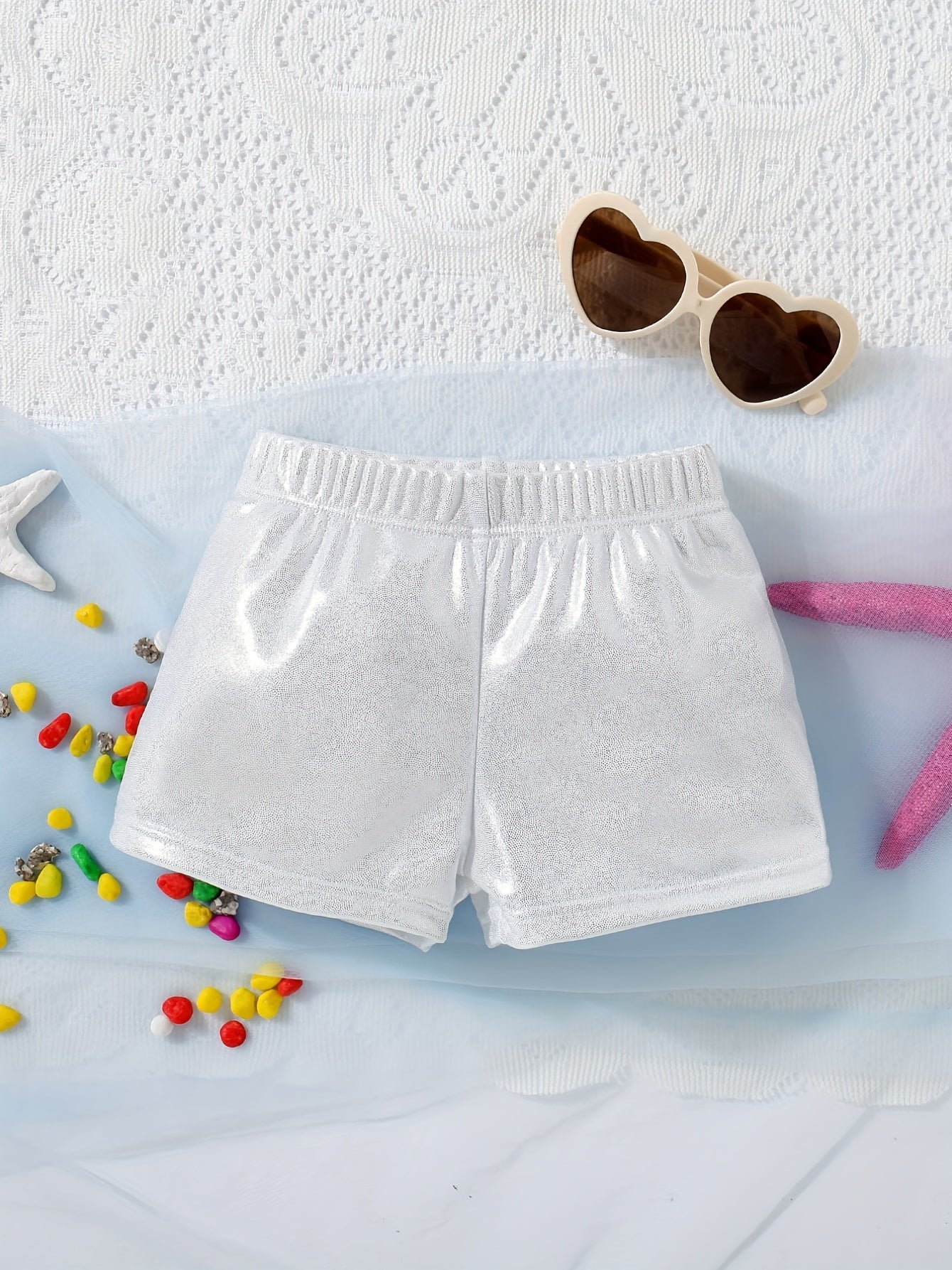 Boys Swim Trunks Elastic Waist Beach Shorts Solid Stretchy Comfortable