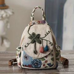 Vintage Ethnic Style Backpack Retro Bohemian Travel Daypack