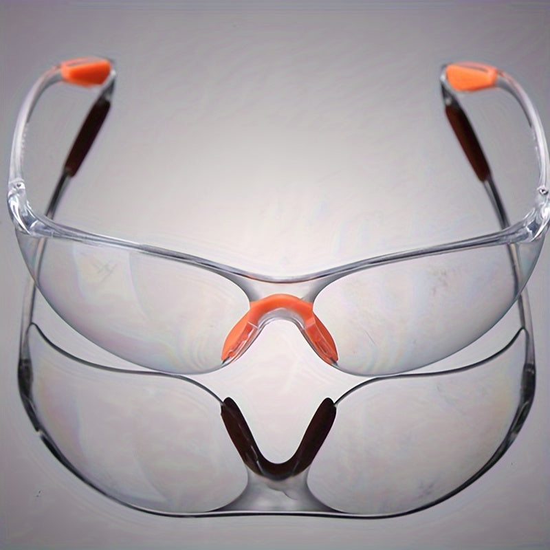 Anti-fog Safety Glasses Clear Lens Scratchproof Orange Eye Safety