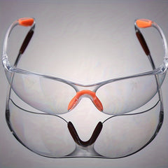 Anti-fog Safety Glasses Clear Lens Scratchproof Orange Eye Safety