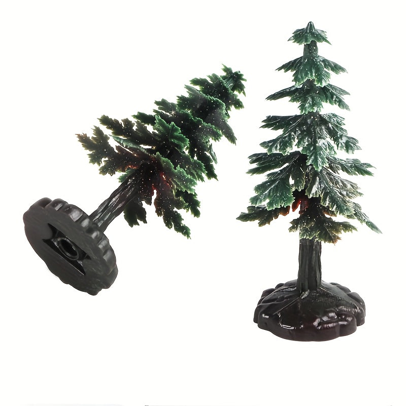 10pcs Christmas Tree Model Plant Cake Model Decoration
