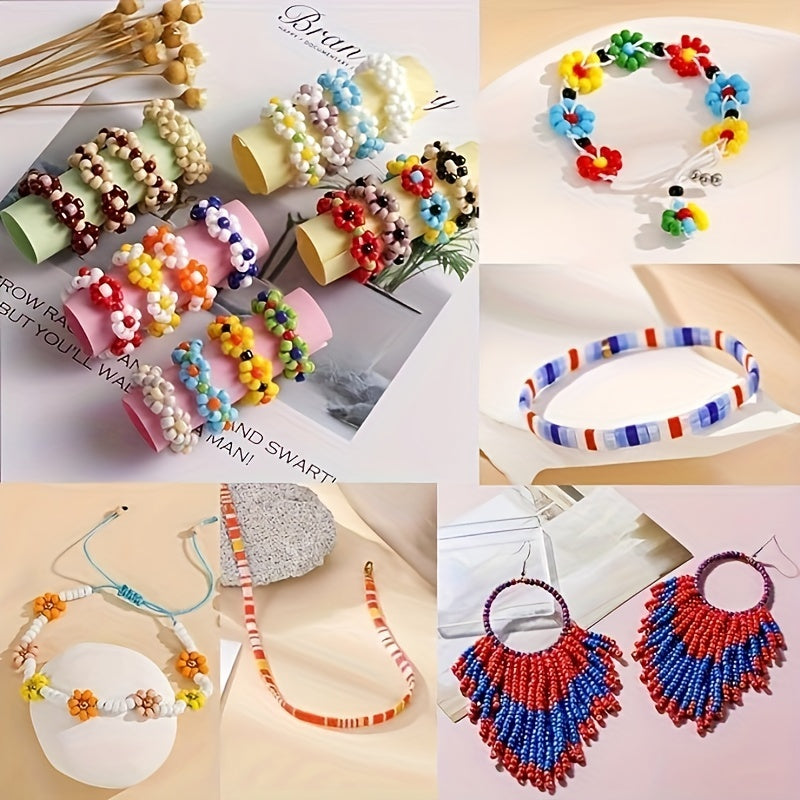 5000pcs 4mm Glass Rice Beads Letter Beads Set Seed Beads DIY Jewelry