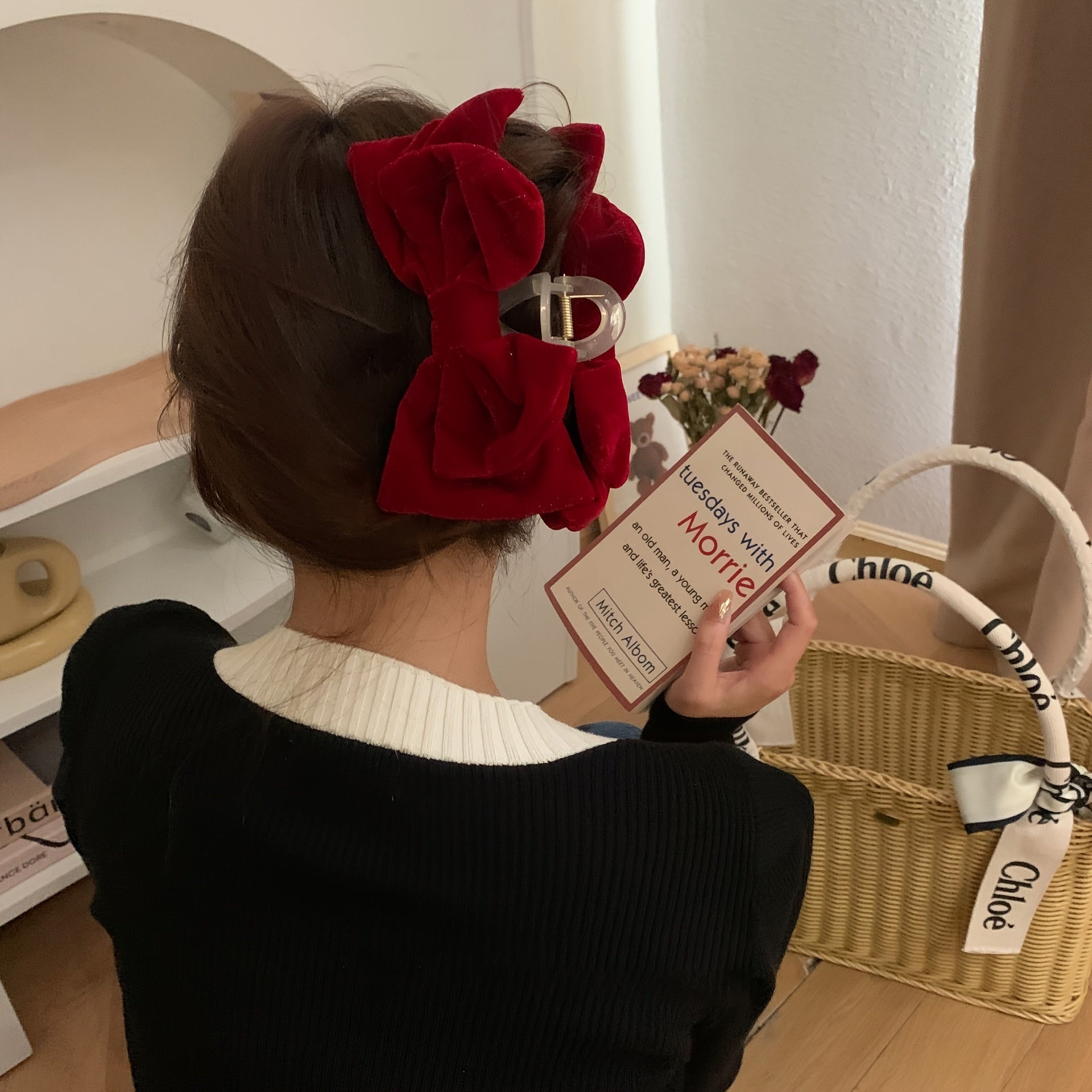 Large Velvet Bow Hair Clip Women's Hair Accessories