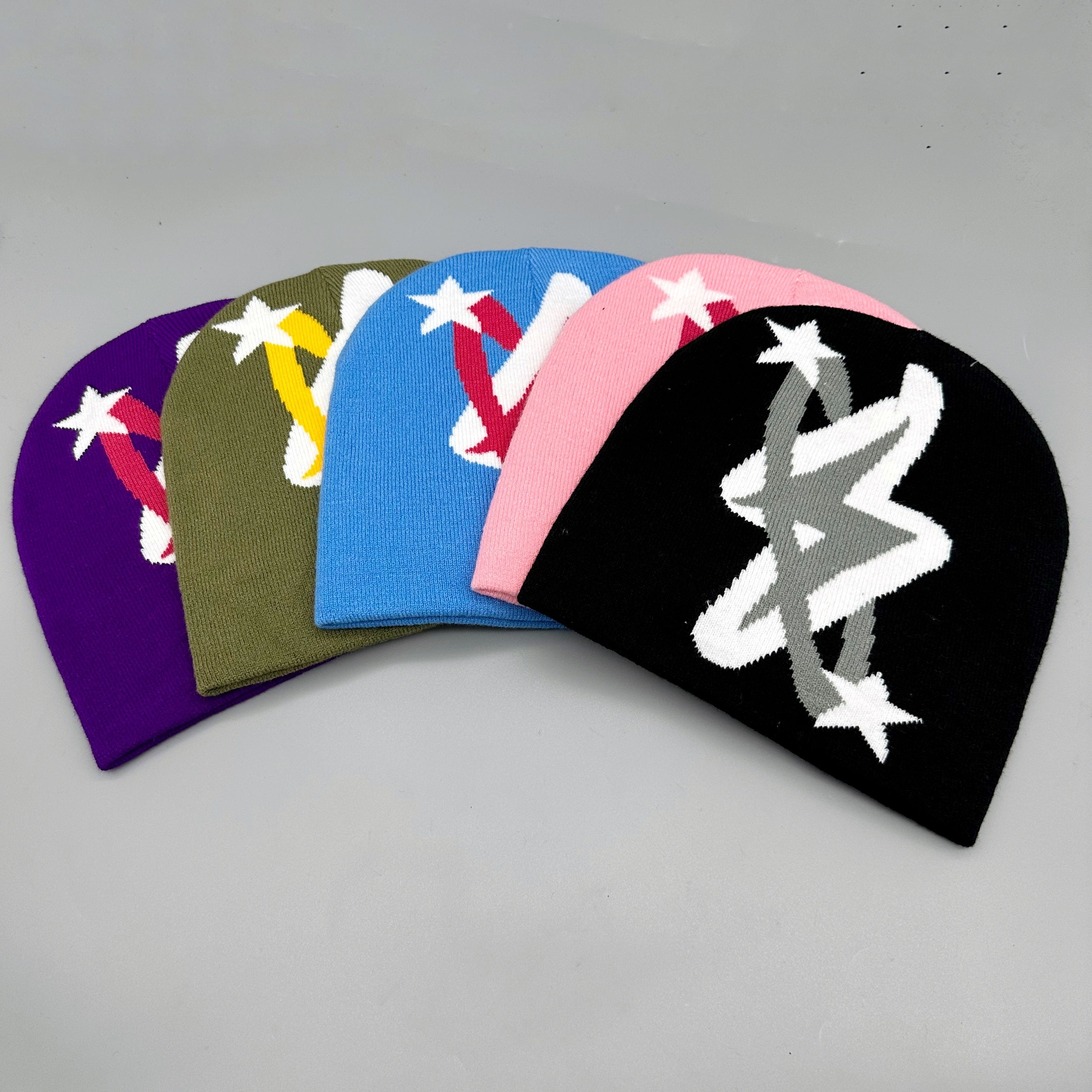 Letter Knitted Hat Beanie Autumn Winter