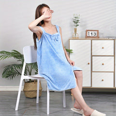 Soft Wearable Bath Towels with Bowknot Decor - Quick Dry