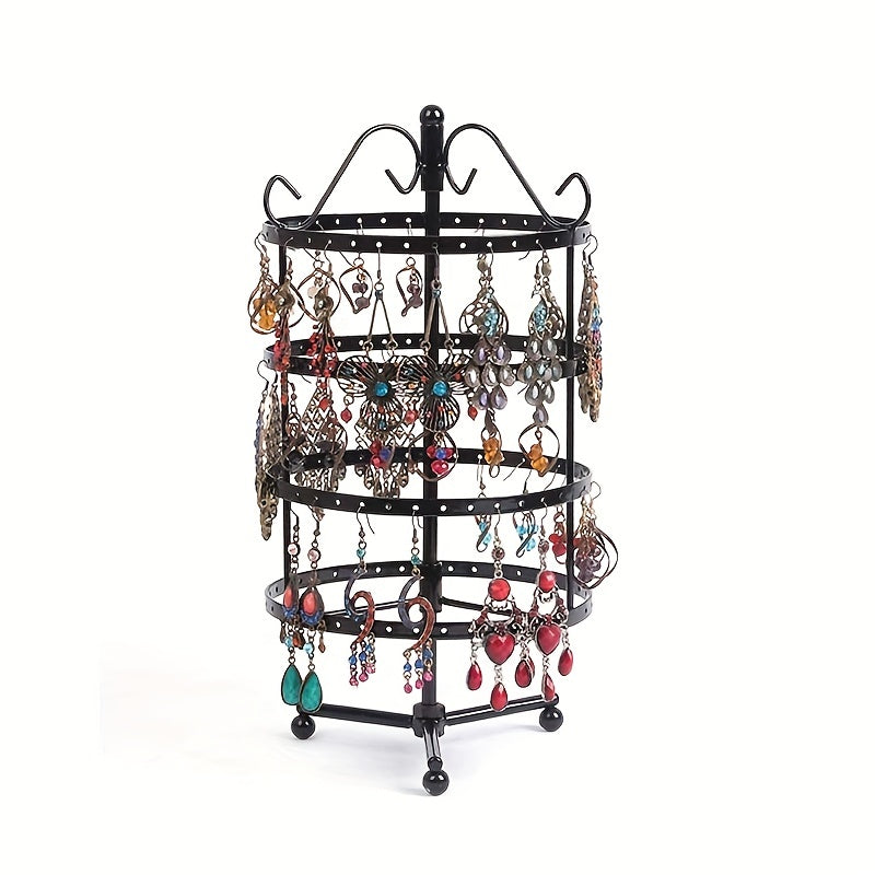 4 Tiers Rotating Earring Spin Table Organizer