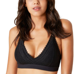 SCARBORO Deep V Lace Bralette with Adjustable Straps & Removable Padding