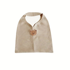 Cartoon Bear Head Knitted Shoulder Tote Bag Large Capacity Mommy Bag