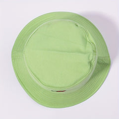 Cherry Embroidery Bucket Hat Casual Sunscreen Fisherman Cap