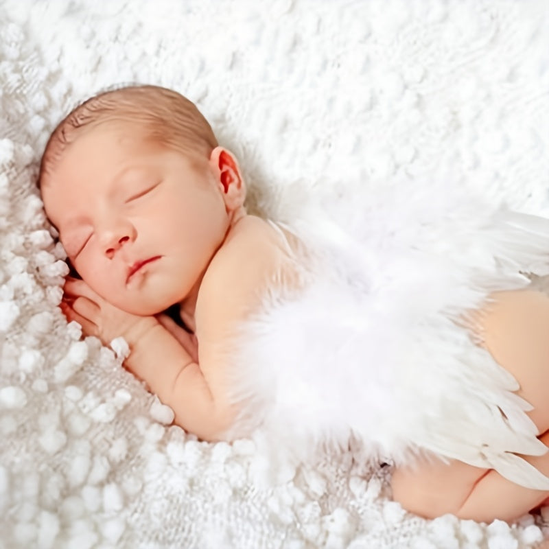 2pcs Feather & Leaf Headband Set for Newborn Photography