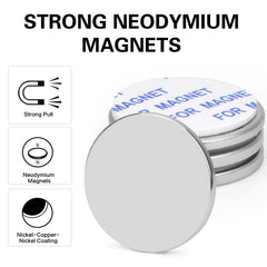 4pcs Heavy Duty Strong Rare Earth Magnets Adhesive Backing 1.26in x 1.8in