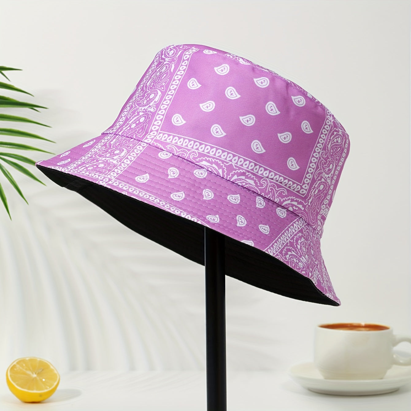 Paisley Print Casual Bucket Hat Unisex Fisherman Cap