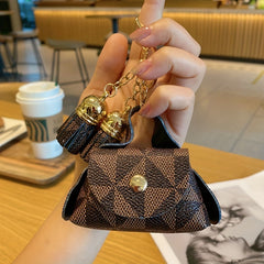 Mini Vintage Print Coin Purse Retro Key Holder Bag