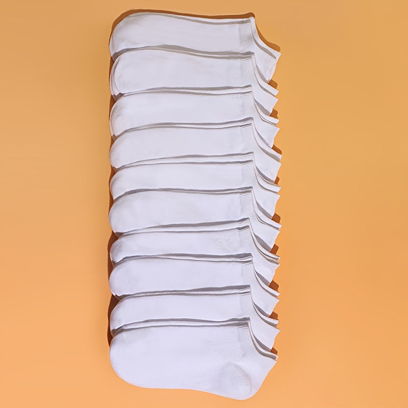 30 Pairs Women's Low Cut Ankle Socks Soft & Lightweight Solid Stockings