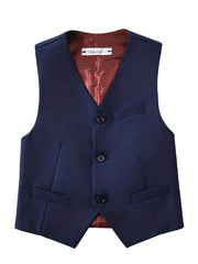 Boys Formal Gentleman Vest for Competition Wedding Banquet