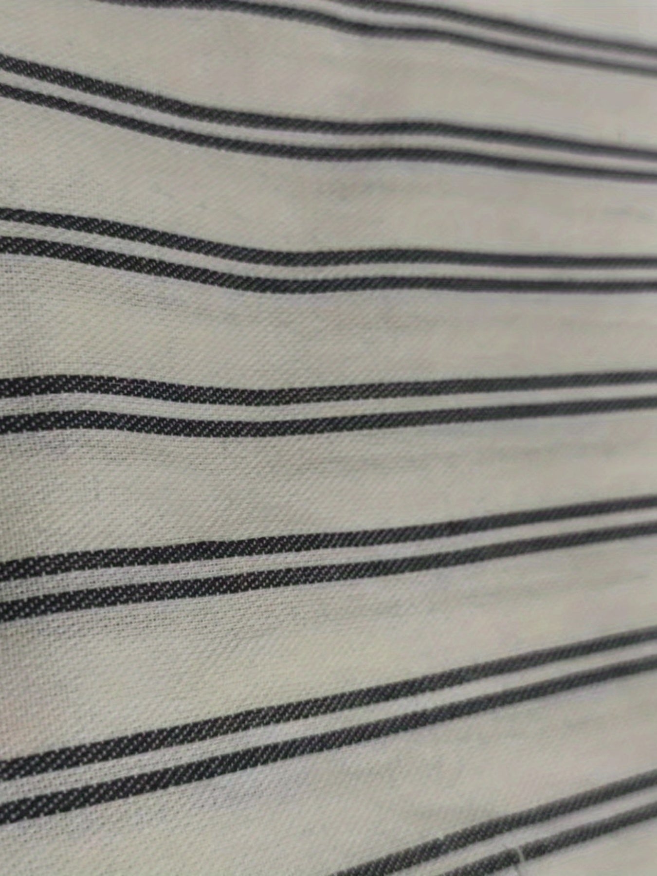  Wide Leg Trousers Stripe Print Elastic Pockets