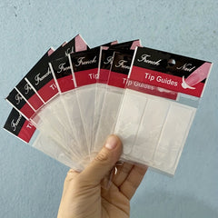 10 Sheets DIY Nail Art Tips Tape Sticker Guide Stencils French Manicure
