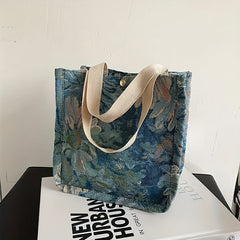 Vintage Flower Tote Bag Women's Handbag