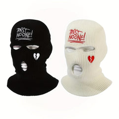 Unisex Thermal 3 Hole Winter Knitted Mask Full Face Covering Outdoor Sports Cycl