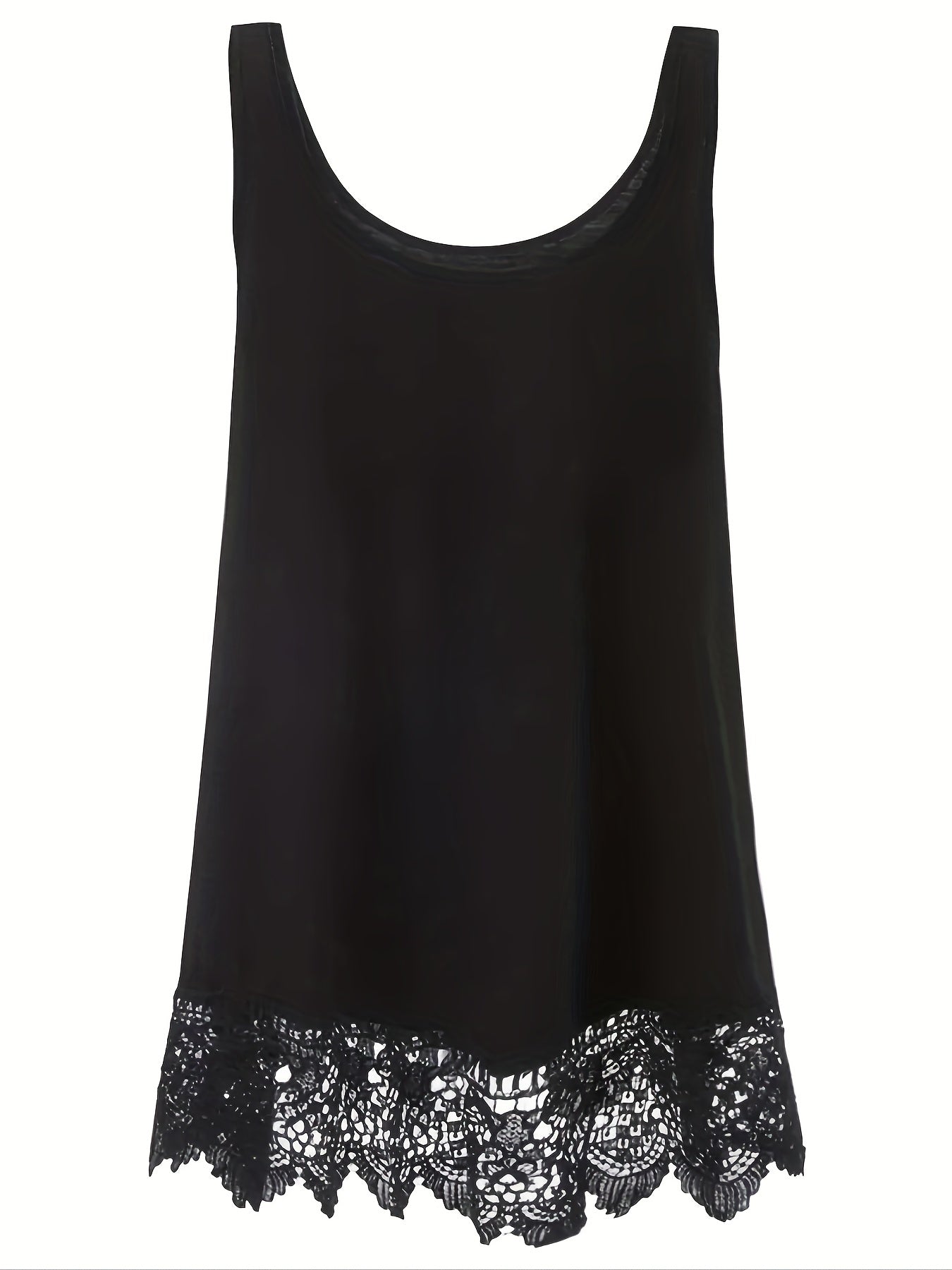  Rose Print Lace Tank Top Women's Sleeveless Casual Top