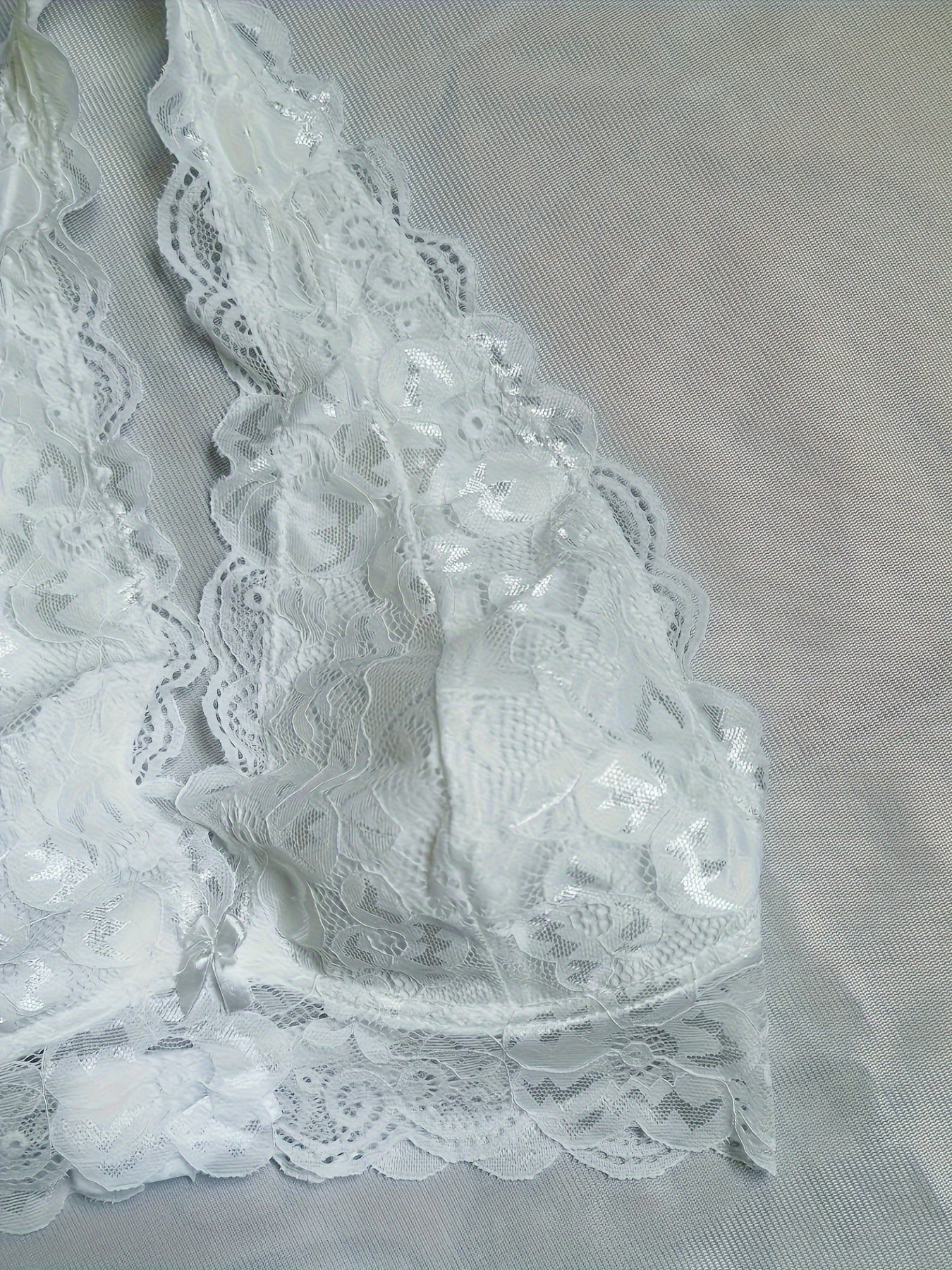 Lace Wireless Bra Halter Style Comfy & Breathable Women's Lingerie