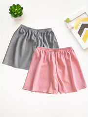 3pcs Girls Casual Waffle Safety Shorts Thin Comfortable Summer Shorts
