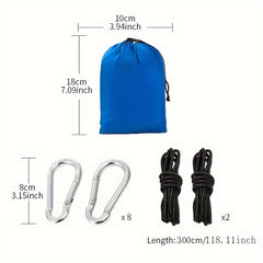 Portable Anti-rollover Hammock for Camping with Ropes